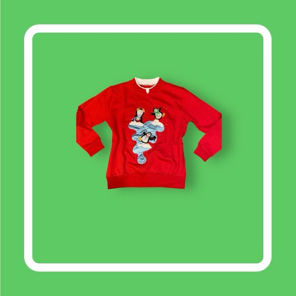 NWOT! Festive Penguin Sweatshirt - Picture 5 of 9